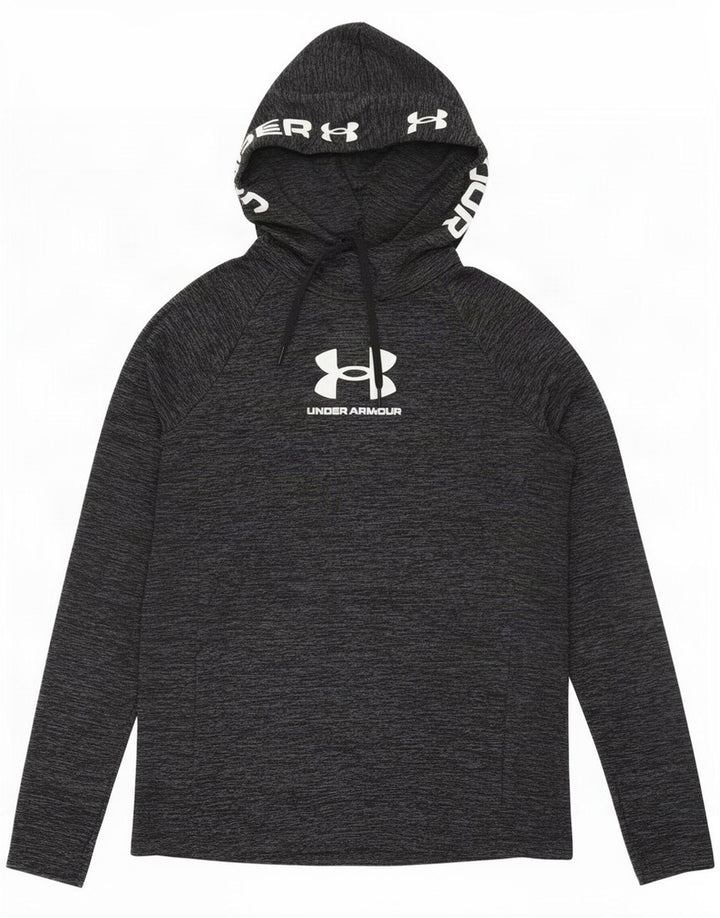 Under Armour Camiseta masculina gráfica manga comprida cinza médio manchada