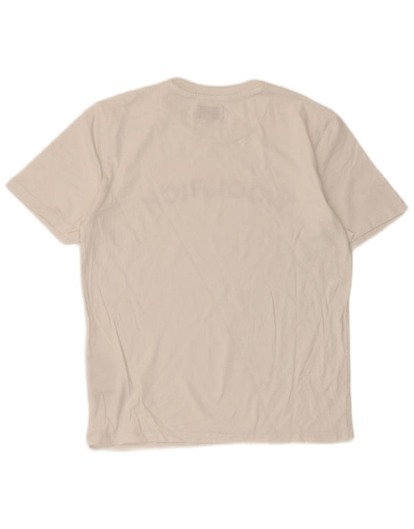 Camiseta gráfica Woolrich Boys 11-12 anos algodão branco