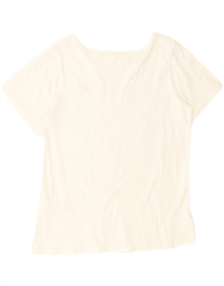 LEVI'S Womens T-Shirt Top UK 20 2XL Off White Cotton Vintage Levi's and Second-Hand Levi's from Messina Hembry 