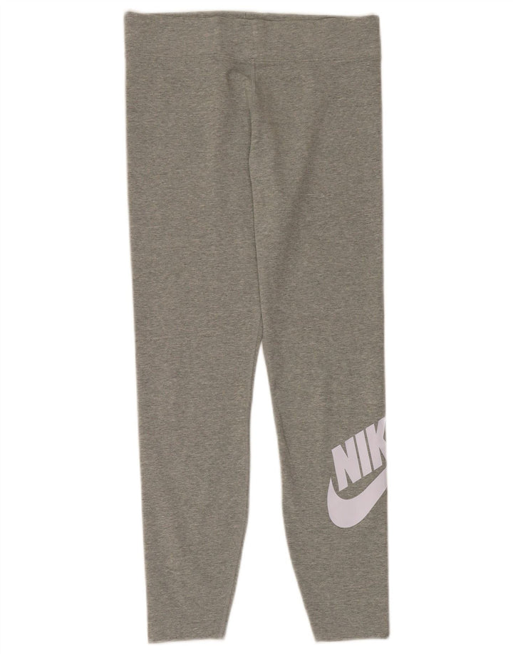 Leggings Nike Femininas Graphic UK 14 Grande Algodão Cinza