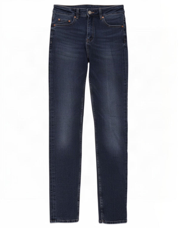 Marks & Spencer Feminino The Lily Slim Jeans Reino Unido 10 Pequeno W26 L29 Azul