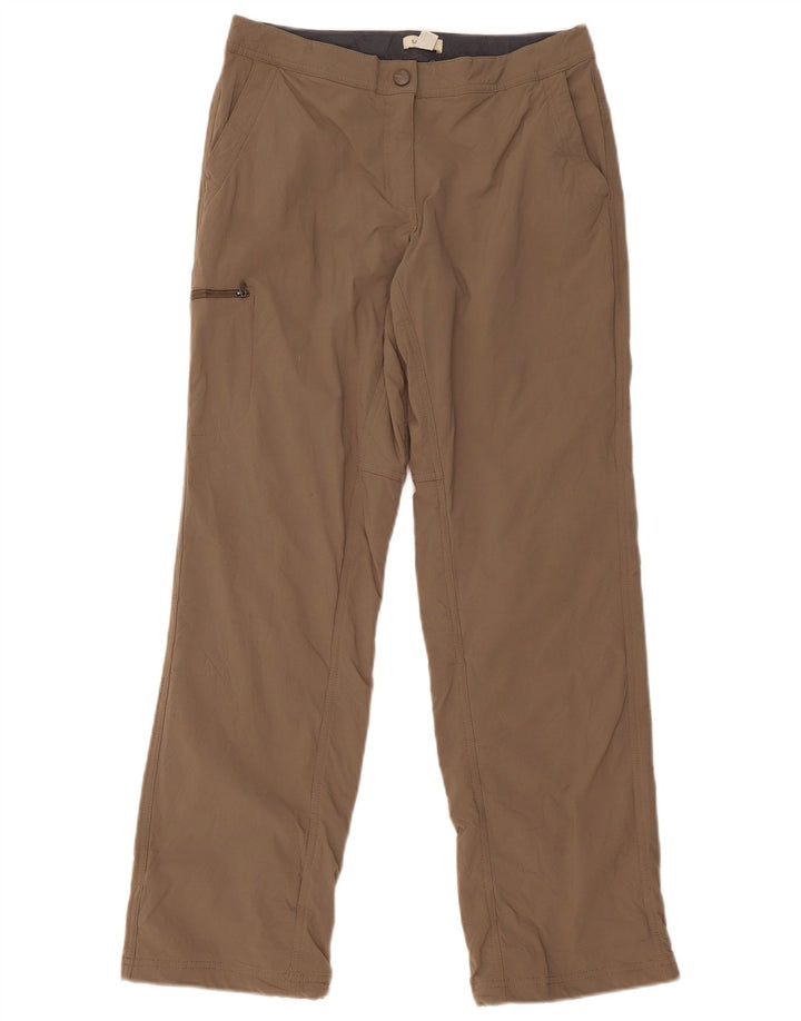 Calça cargo feminina reta L.L.Bean US 8 médio W30 L31 marrom nylon