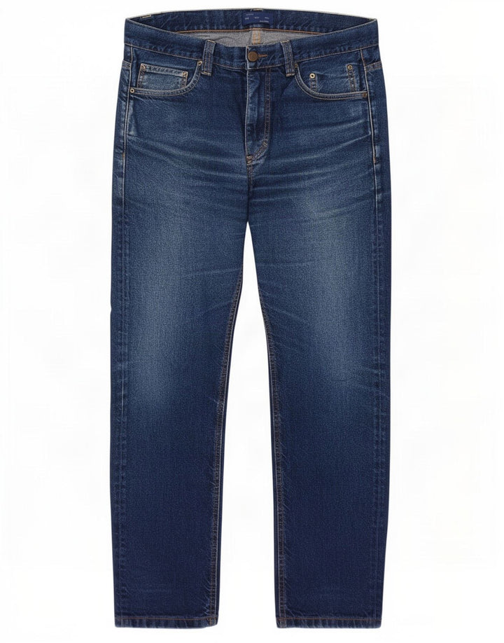 Zara Mens Straight Jeans EU 40 Médio W31 L30 Azul