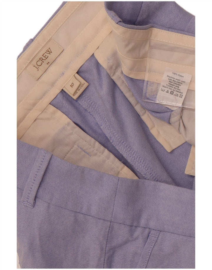 J. CREW Shorts Chino Feminino US 10 Grande W34 Azul Algodão