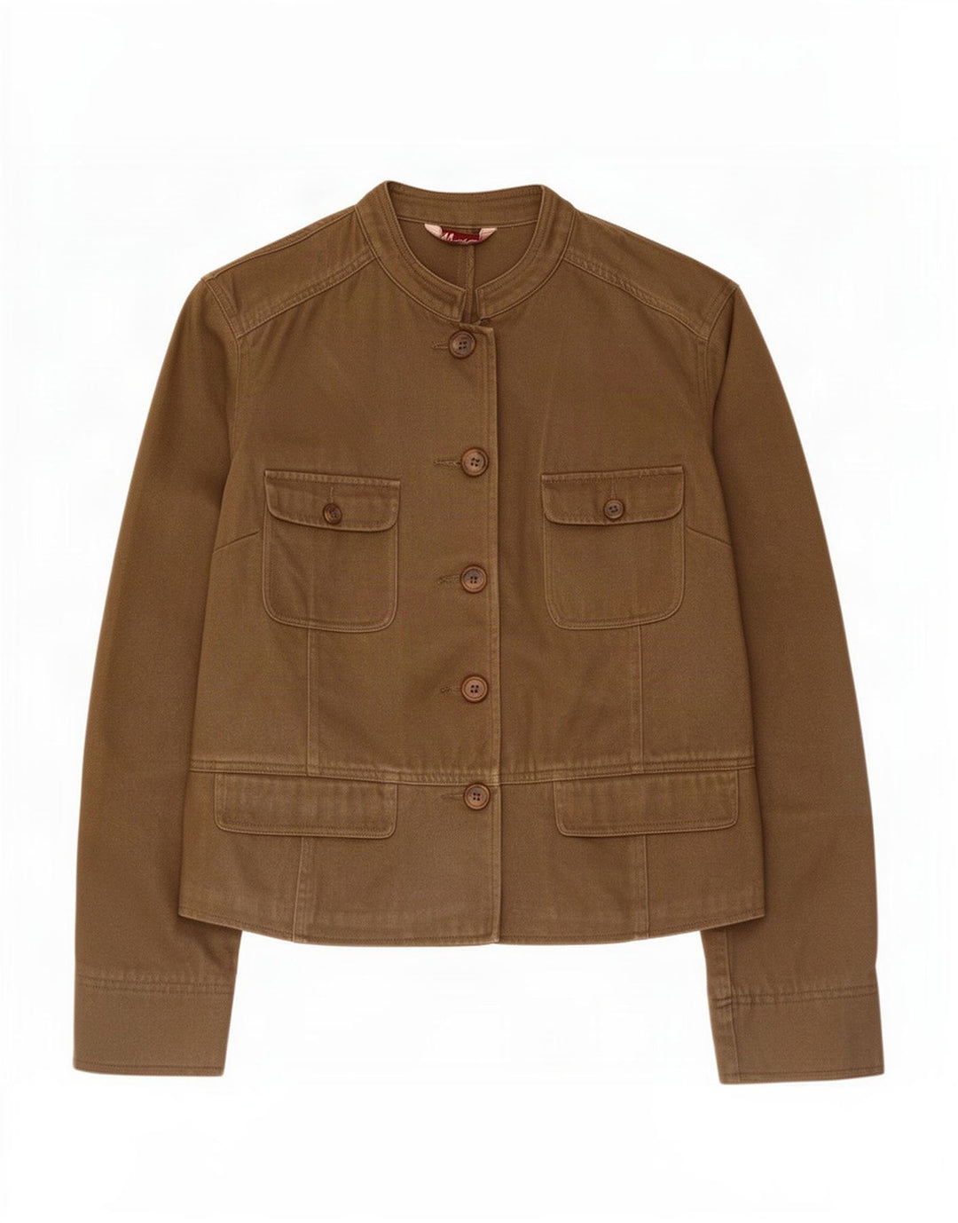 Jaqueta utilitária feminina Monsoon UK 12 algodão cáqui médio