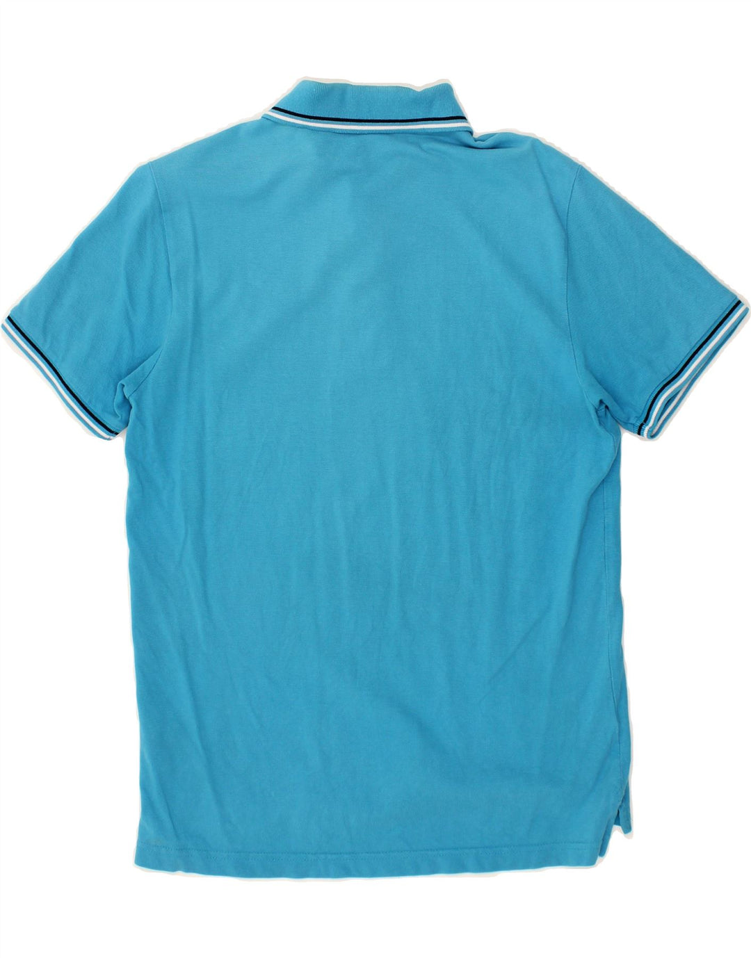 PUMA Mens Polo Shirt Medium Blue Cotton Vintage Puma and Second-Hand Puma from Messina Hembry 