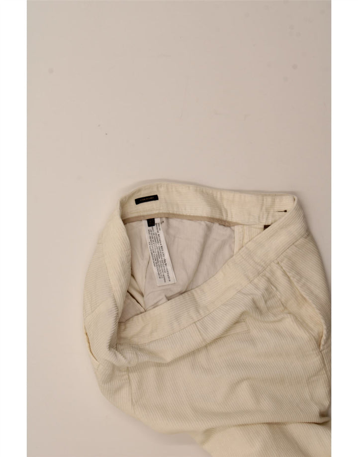 MASSIMO DUTTI Womens Wide Leg Cropped Trousers EU 40 Medium W30 L24 White Vintage Massimo Dutti and Second-Hand Massimo Dutti from Messina Hembry 