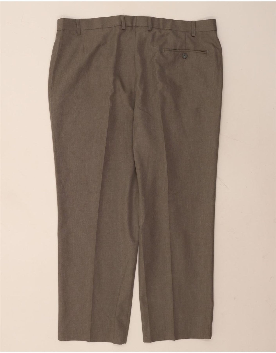 Calça masculina Marks & Spencer sob medida com ajuste pegged W42 L29 cinza