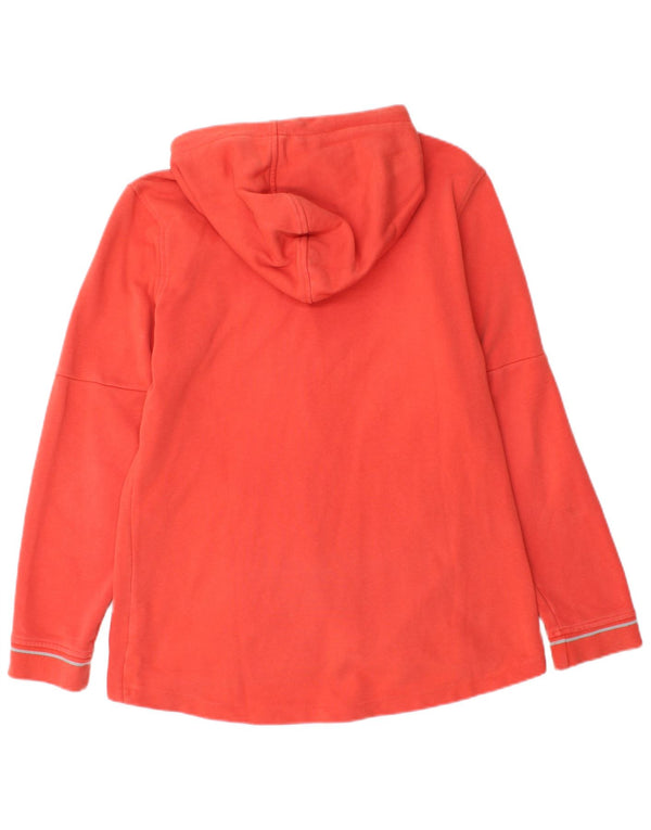 Suéter feminino Arena com capuz e zíper gráfico UK 14 grande algodão vermelho