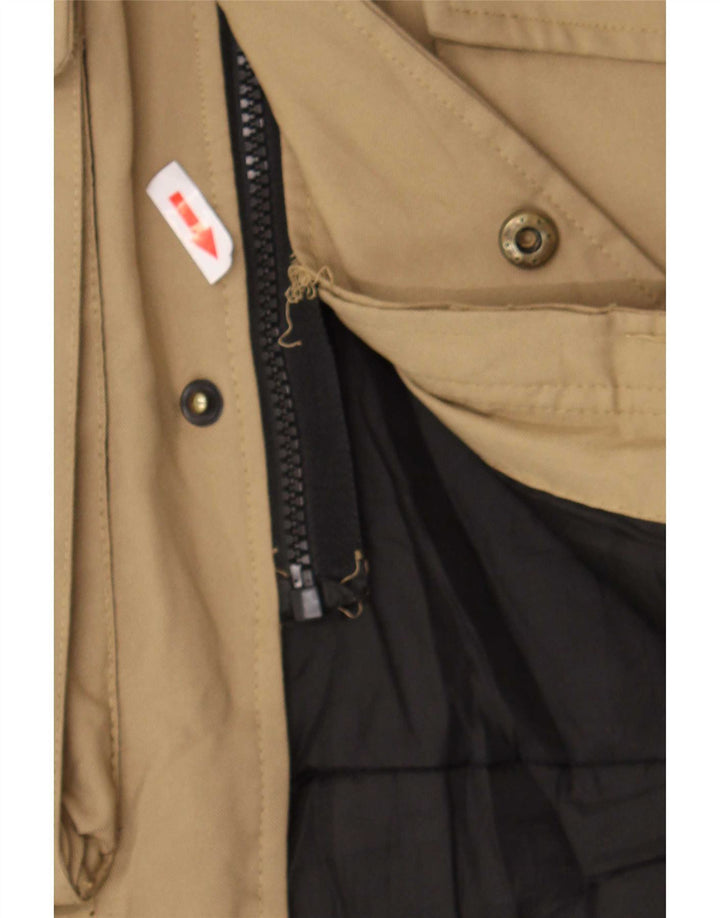 Jaqueta Parka masculina com capuz Jack & Jones Reino Unido 38 poliéster bege médio
