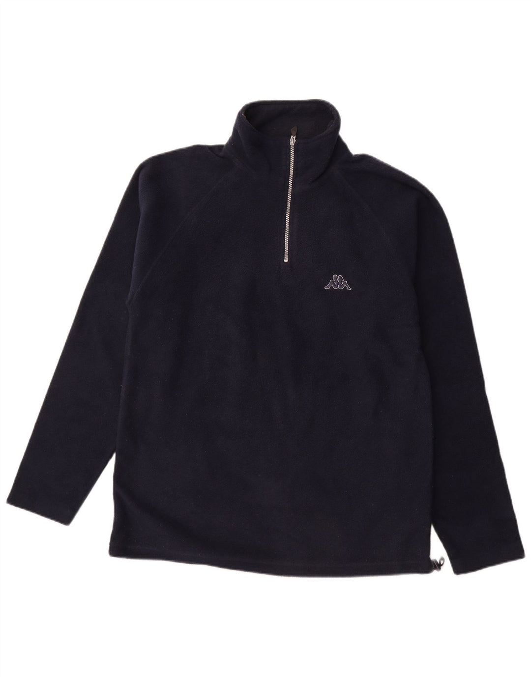 Suéter de lã masculino KAPPA com zíper e gola média azul marinho poliéster