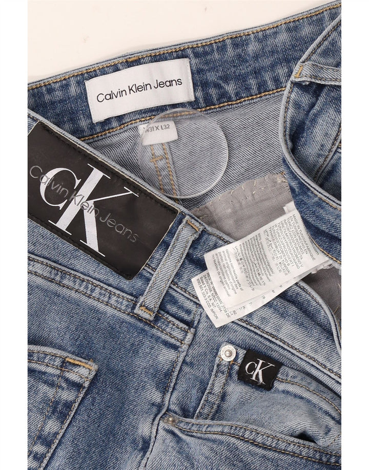Calvin Klein Masculino Slim Jeans W31 L32 Azul Algodão