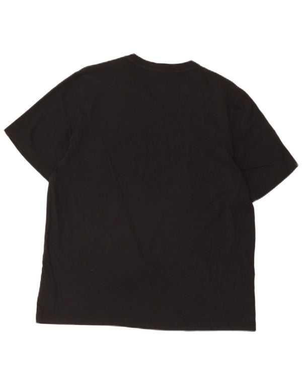 Adidas Mens Camiseta Top Grande Algodão Preto