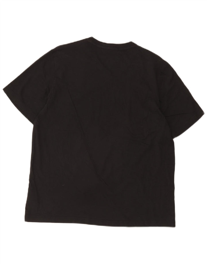 Adidas Mens Camiseta Top Grande Algodão Preto