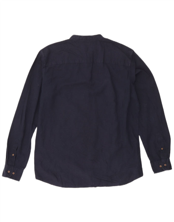 Camisa pulôver masculina Jack & Jones Slim Fit grande algodão azul marinho