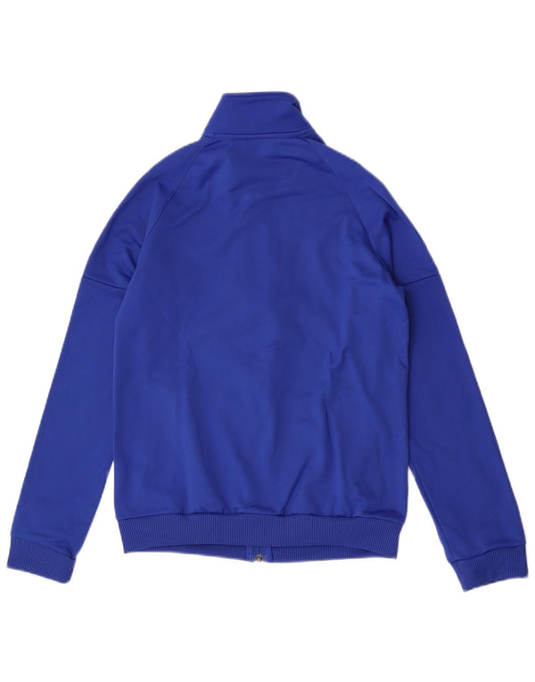 Adidas Womens Tracksuit Top Jacket UK 8/10 Pequeno Azul Poliéster