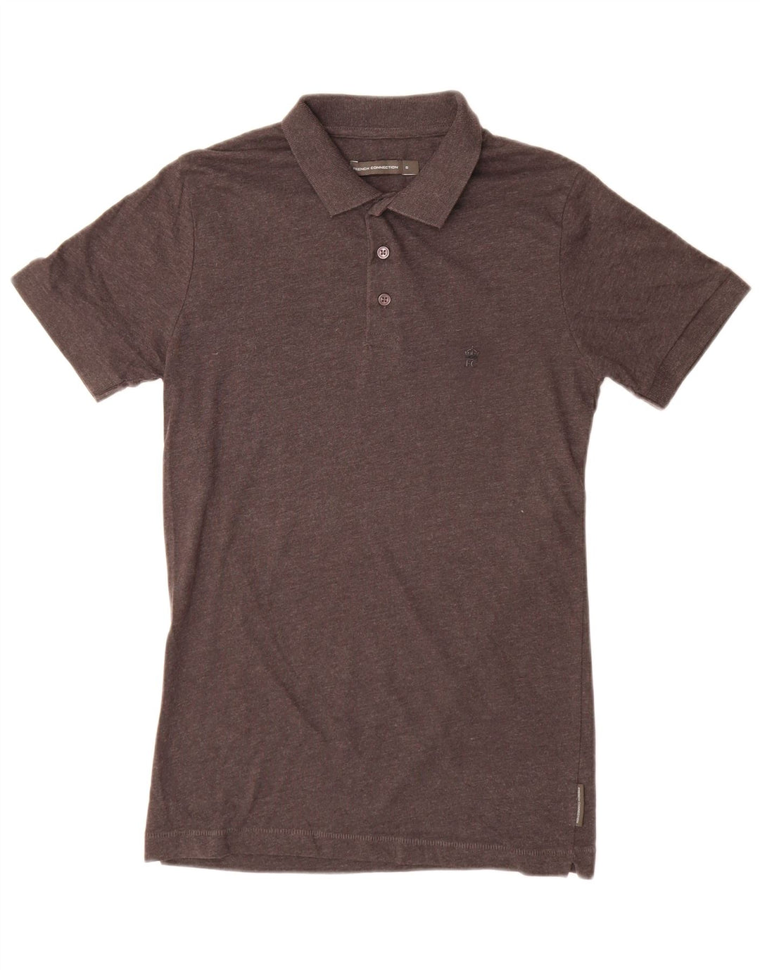 Camisa polo masculina French Connection algodão cinza pequeno