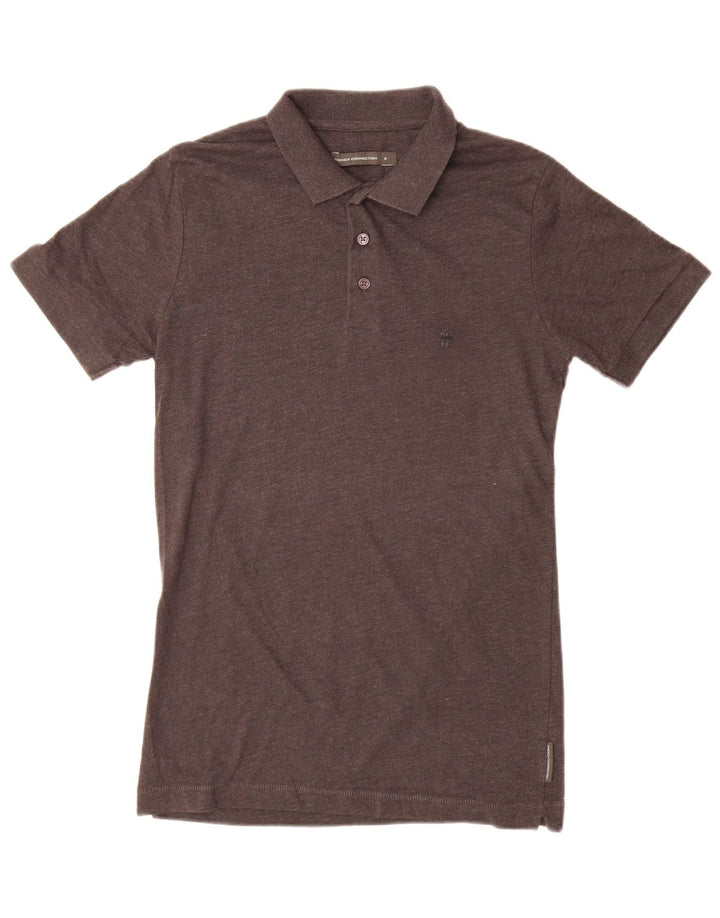 Camisa polo masculina French Connection algodão cinza pequeno