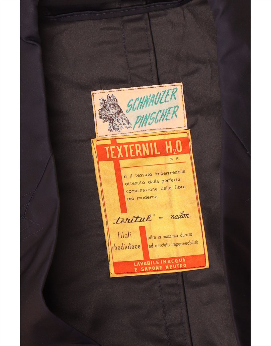 Trench Coat Vintage Masculino Reino Unido 40 Grande Nylon Azul Marinho