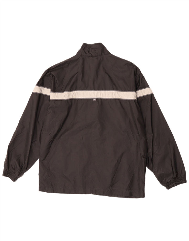 Jaqueta de chuva Nike Boys 14-15 anos grande preto colorblock poliéster