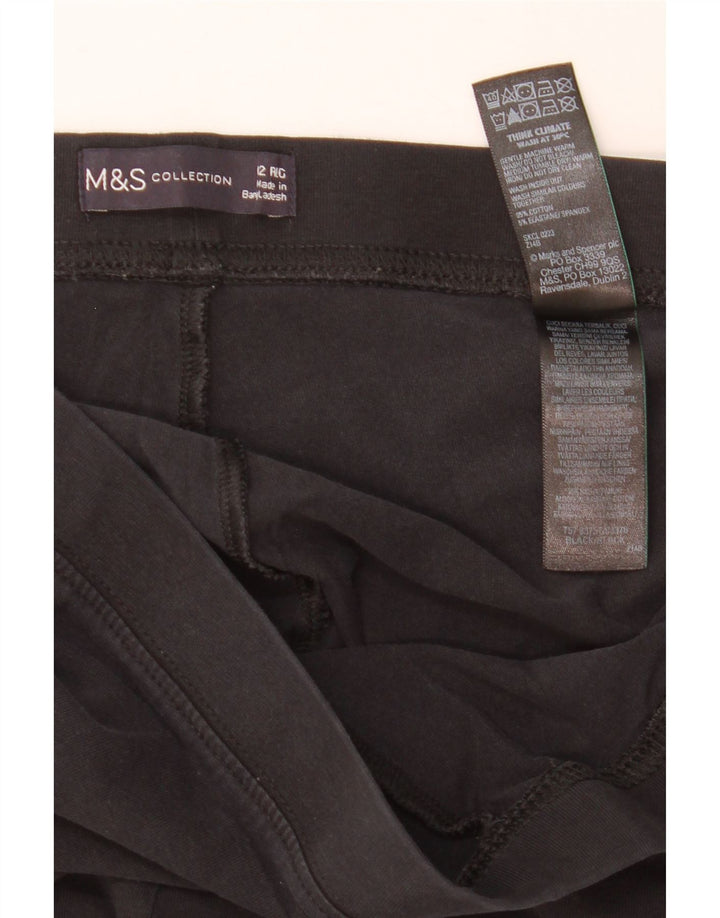 Leggings femininos Marks & Spencer UK 12 algodão preto médio