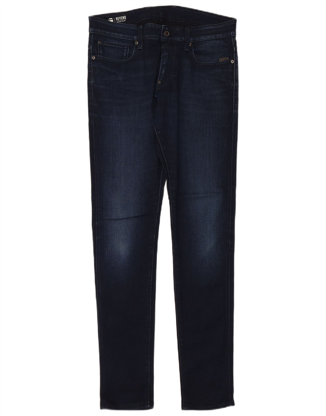 G-STAR Masculino Revend Super Slim Jeans W33 L34 Azul Marinho Algodão
