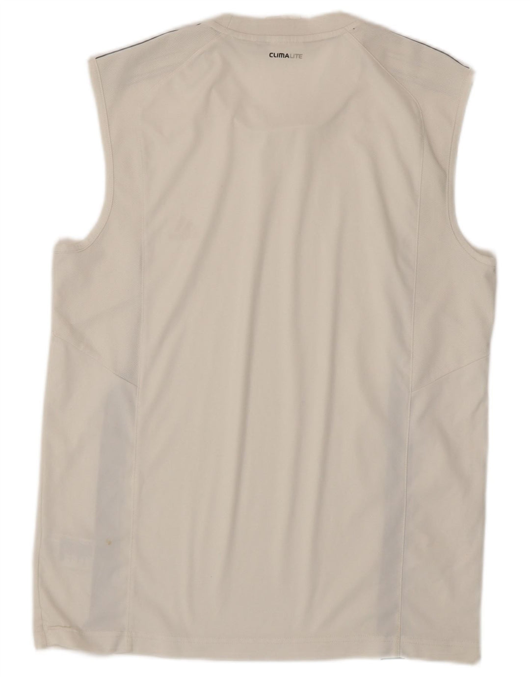 ADIDAS Mens Climalite Vest Top Grande Branco Colourblock Poliéster