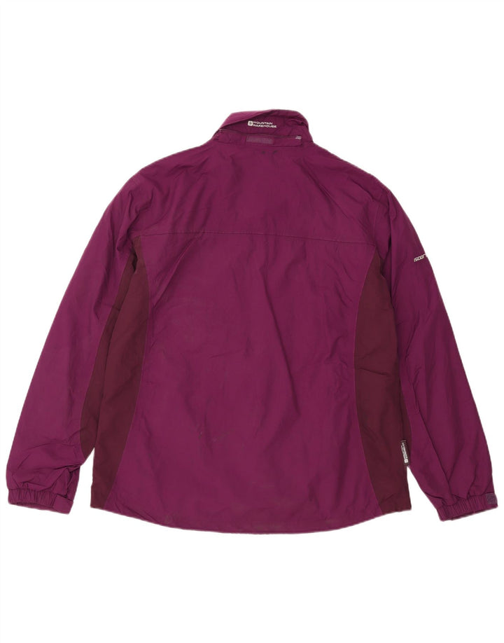 Jaqueta de chuva feminina Mountain Warehouse UK 16 grande bloco colorido roxo de nylon