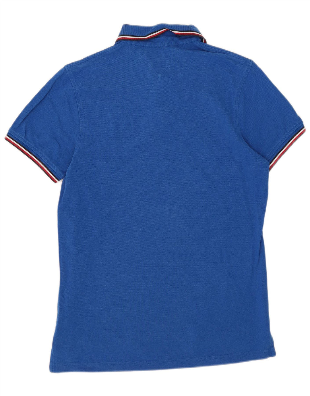 Camisa polo masculina Tommy Hilfiger Slim Fit média listrada azul