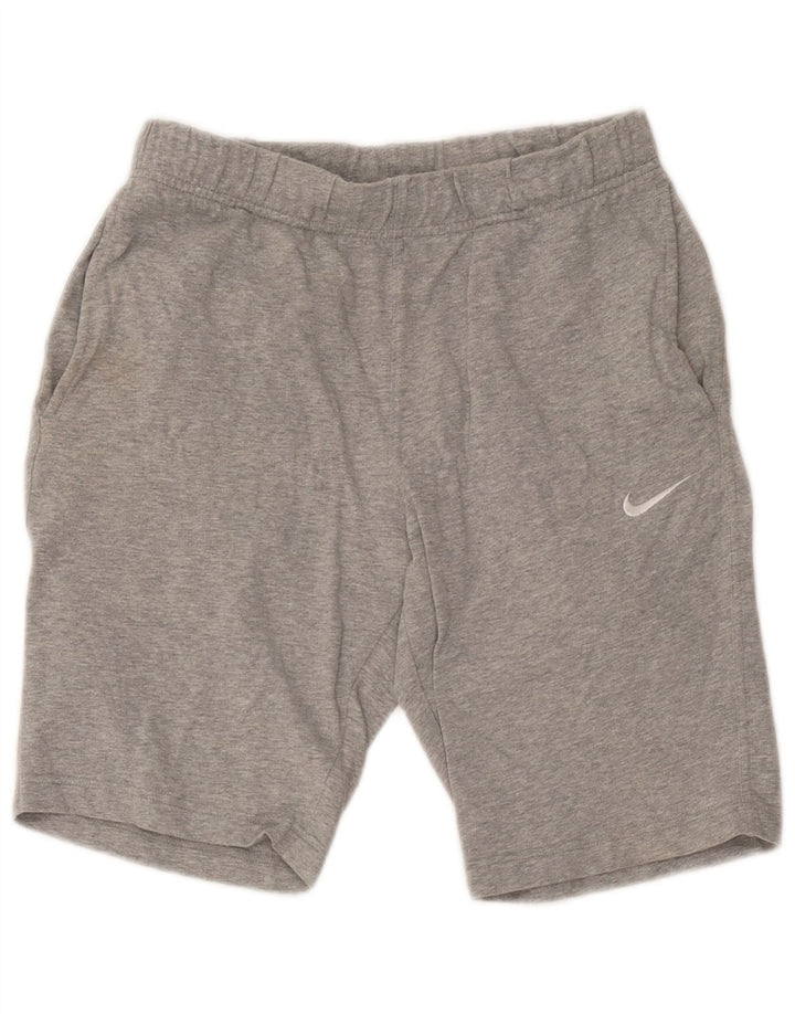 Shorts casuais masculinos Nike, algodão manchado cinza pequeno
