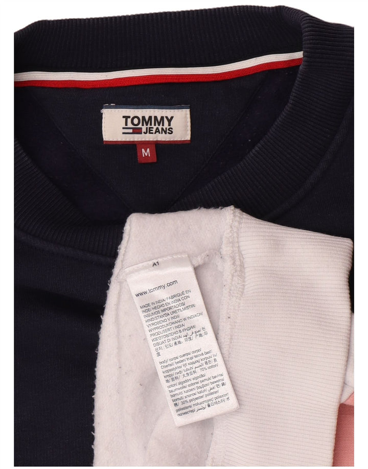 Tommy Hilfiger moletom gráfico feminino jumper UK 14 médio azul marinho