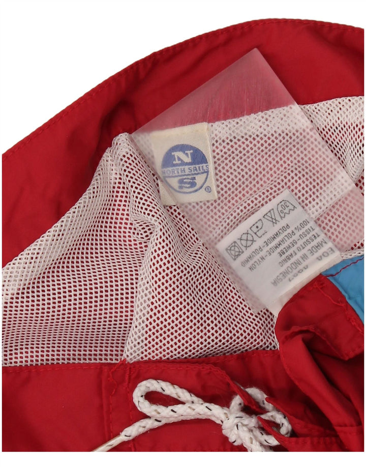NORTH SAILS Shorts de natação masculino gráfico grande poliamida colorblock vermelho