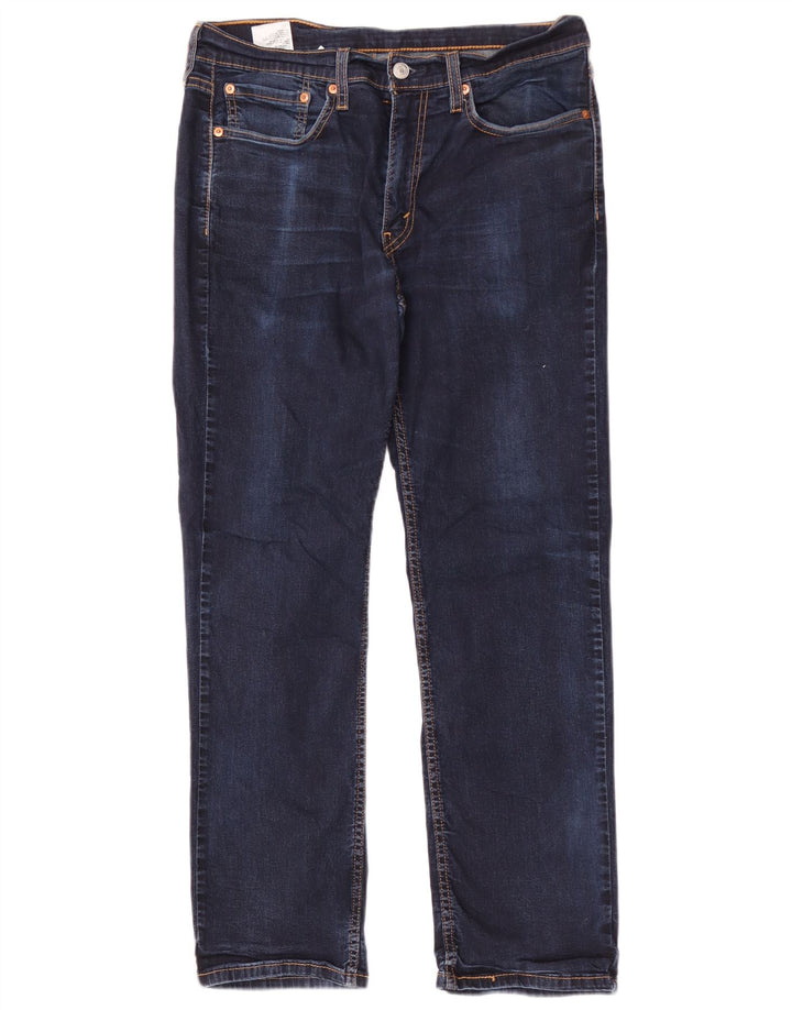 Levi's Masculino 514 Straight Jeans W32 L30 Azul Marinho Algodão