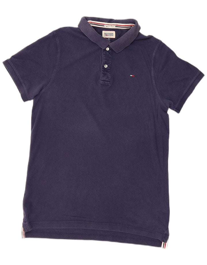 Camisa polo masculina TOMMY HILFIGER XL azul marinho algodão