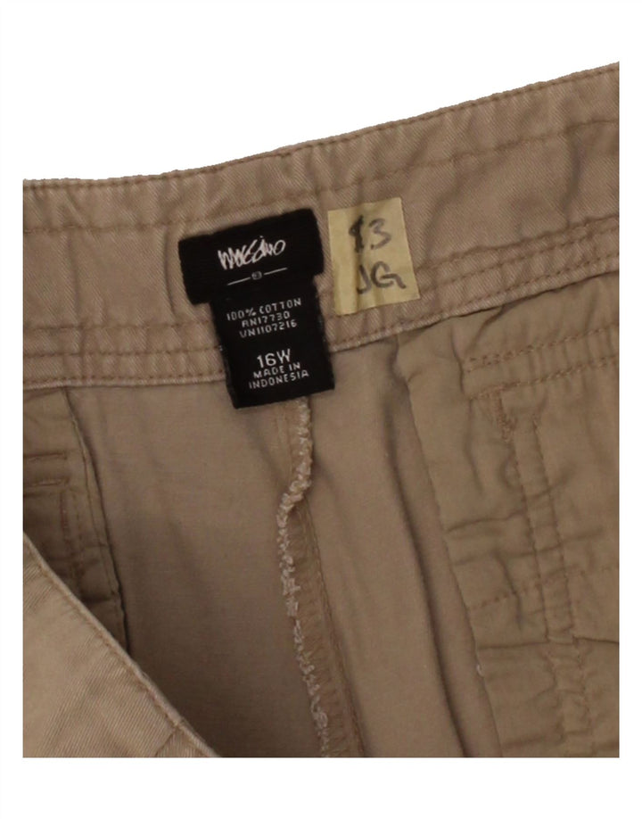 MOSSIMO Womens Straight Casual Trousers US 16 2XL W38 L30 Beige Cotton Vintage Mossimo and Second-Hand Mossimo from Messina Hembry 