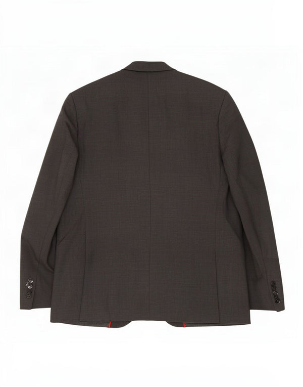 Jaqueta blazer masculina de 2 botões Marks & Spencer Reino Unido 46 XL preto poliéster