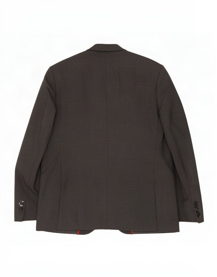 Jaqueta blazer masculina de 2 botões Marks & Spencer Reino Unido 46 XL preto poliéster