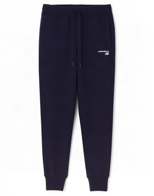 New Balance Mens Calças de treino Joggers Médio Algodão Azul Marinho