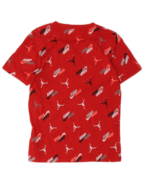 Jordan Boys Graphic T-Shirt Top 12-13 Years Large Red Cotton