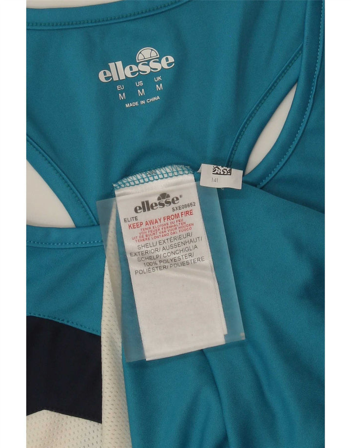 Ellesse Mens Graphic Vest Top Médio Azul Colourblock Poliéster
