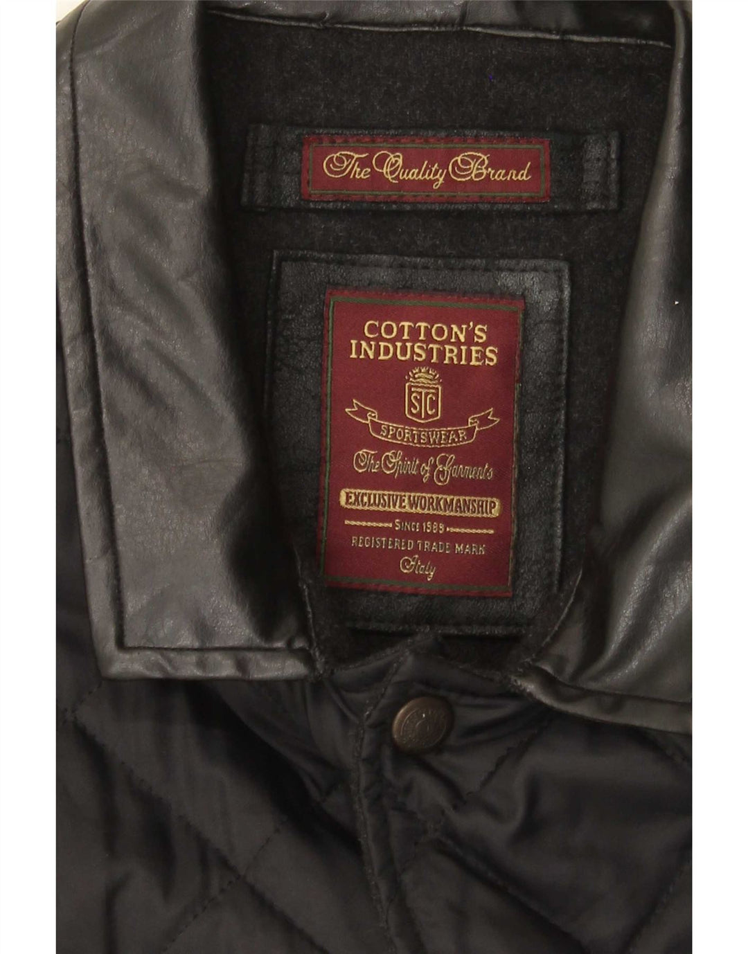 Colete acolchoado masculino Cotton's Industries UK 38 médio preto