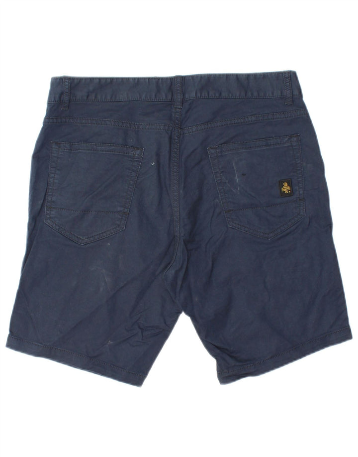 Shorts casuais masculinos REFRIGIWEAR W32 algodão azul marinho médio
