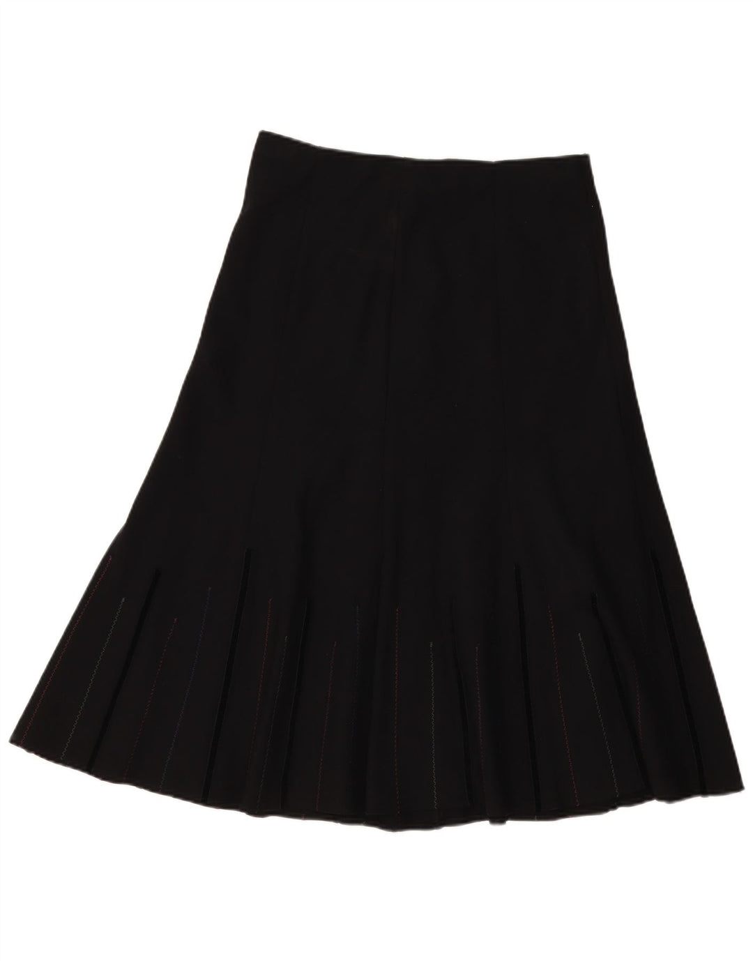Saia feminina Marks & Spencer A-Line UK 12 Médio W32 Poliéster Preto