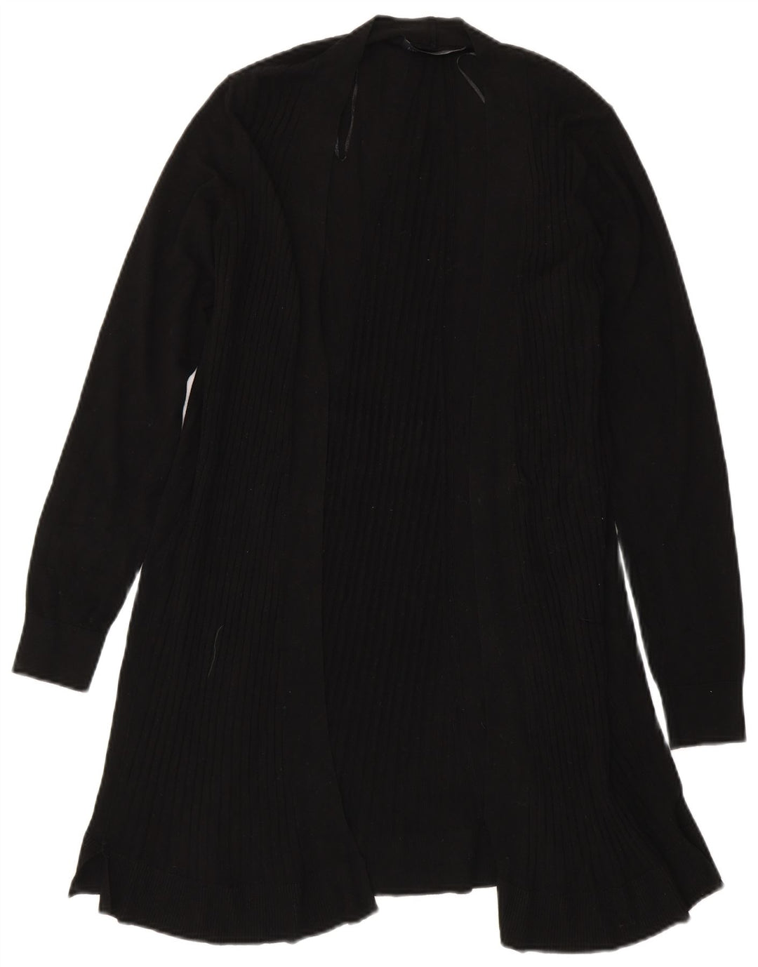 Marks & Spencer Suéter feminino Longline Open Cardigan Reino Unido 14 Médio Preto
