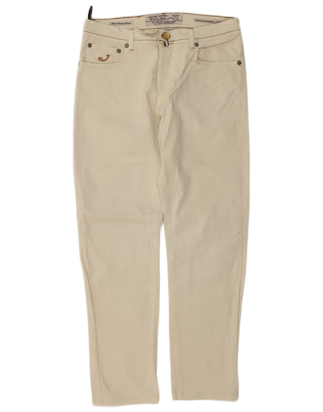 Jacob Cohen Jeans retos masculinos W36 L31 algodão branco