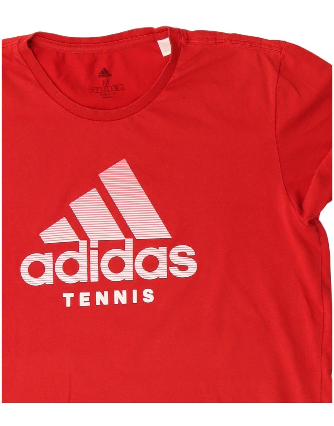 Adidas Mens Climalite Graphic Camiseta Top Médio Algodão Vermelho