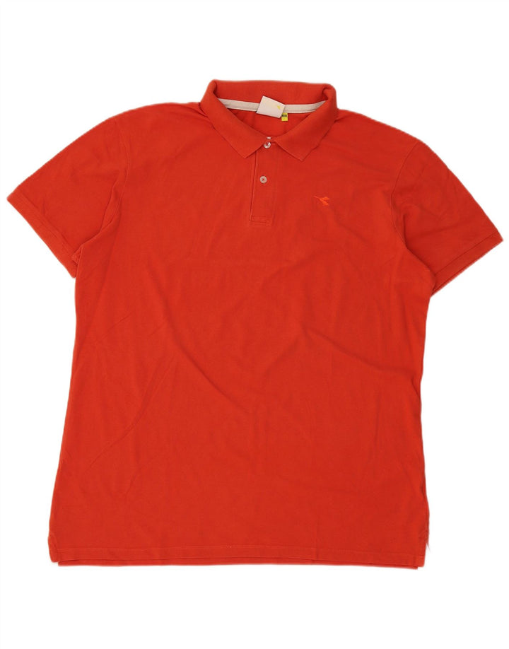 Camisa polo masculina Diadora 3XL algodão laranja