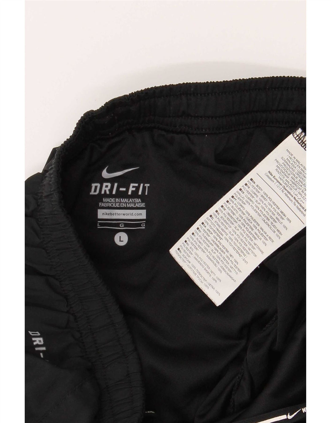 Shorts esportivos regulares masculinos Nike, grandes, pretos, coloridos, de poliéster, esportivos