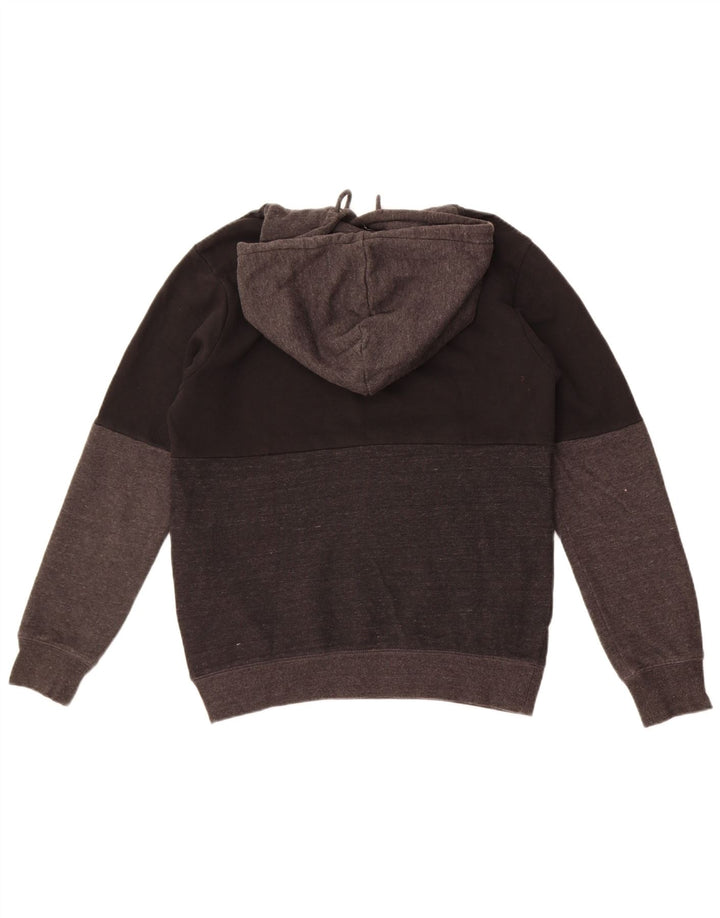Volcom moletom com capuz masculino pequeno preto colorblock algodão