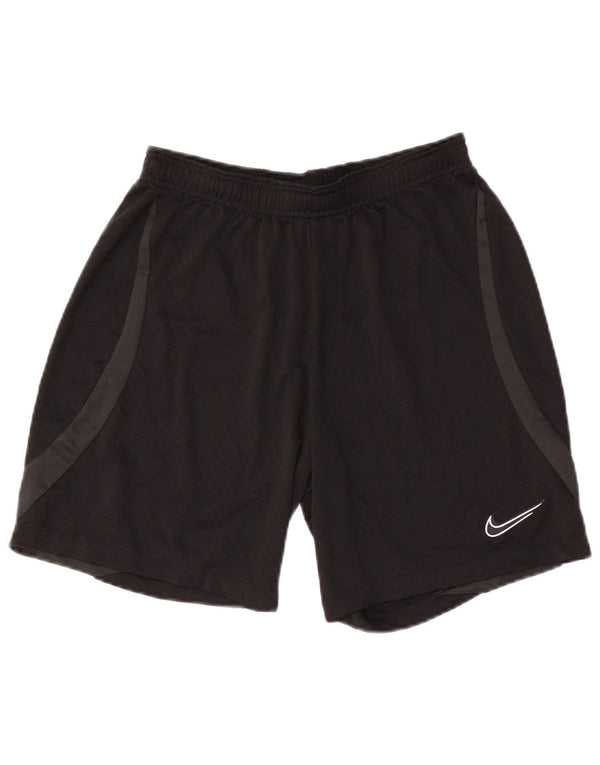 Shorts esportivos masculinos Nike Dri Fit Slim médio preto colorblock poliéster